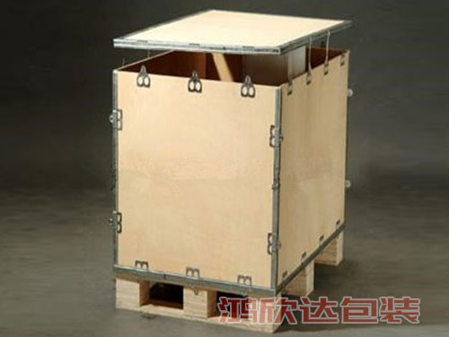连接片式钢带包装箱可折叠包装箱